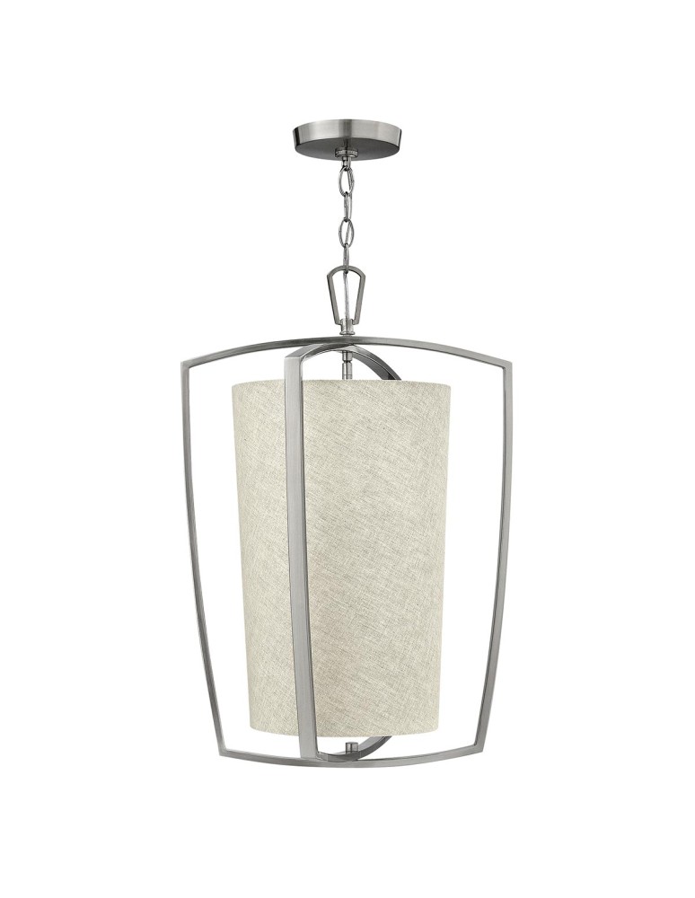 Elstead Lighting Duża lampa wisząca Blakely - 3 źródła świtała - Szczotkowany nikiel HK-BLAKELY-3P-BN