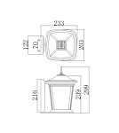 Kinkiety zewnętrzne - Elstead Lighting Mała latarnia naścienna Bromley - 1 źródło światła IP44 HK-BROMLEY2-S - product 5