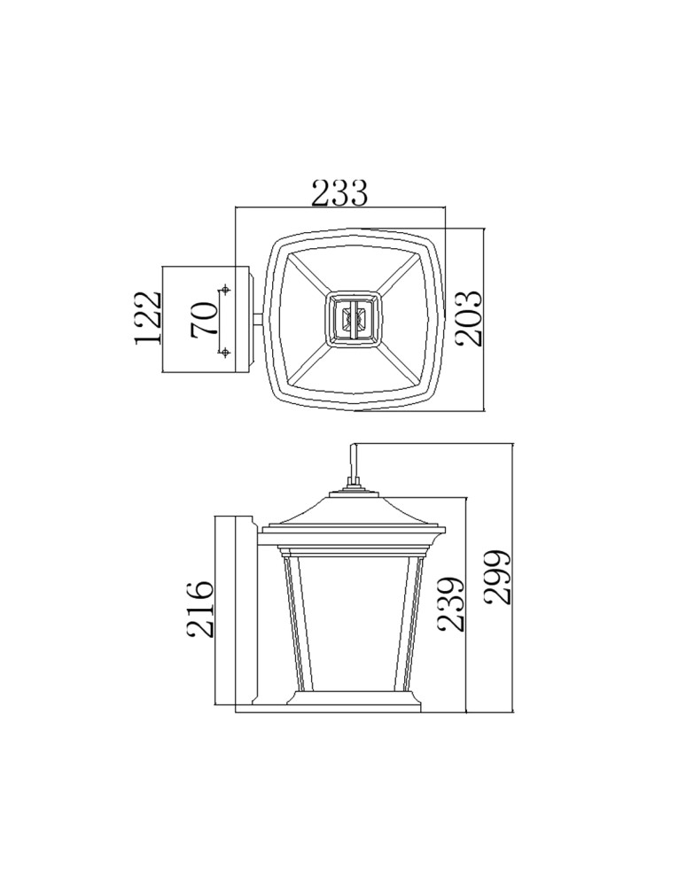 Elstead Lighting Mała latarnia naścienna Bromley - 1 źródło światła IP44 HK-BROMLEY2-S