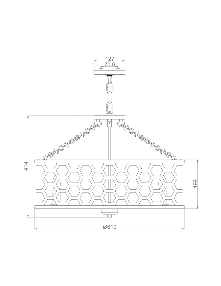 Lampy wiszące - Elstead Lighting Lampa wisząca Felix - 6 źródeł światła HK-FELIX-6P - product kolory-swiatla.pl 2