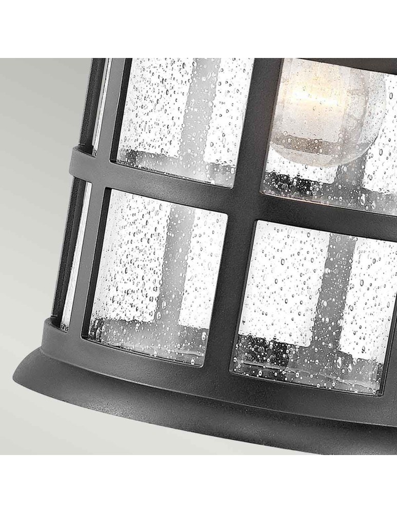 Elstead Lighting Duża latarnia naścienna Freeport - 1 źródło światła - Teksturowana czerń IP44 HK-FREEPORT2-L-TBK