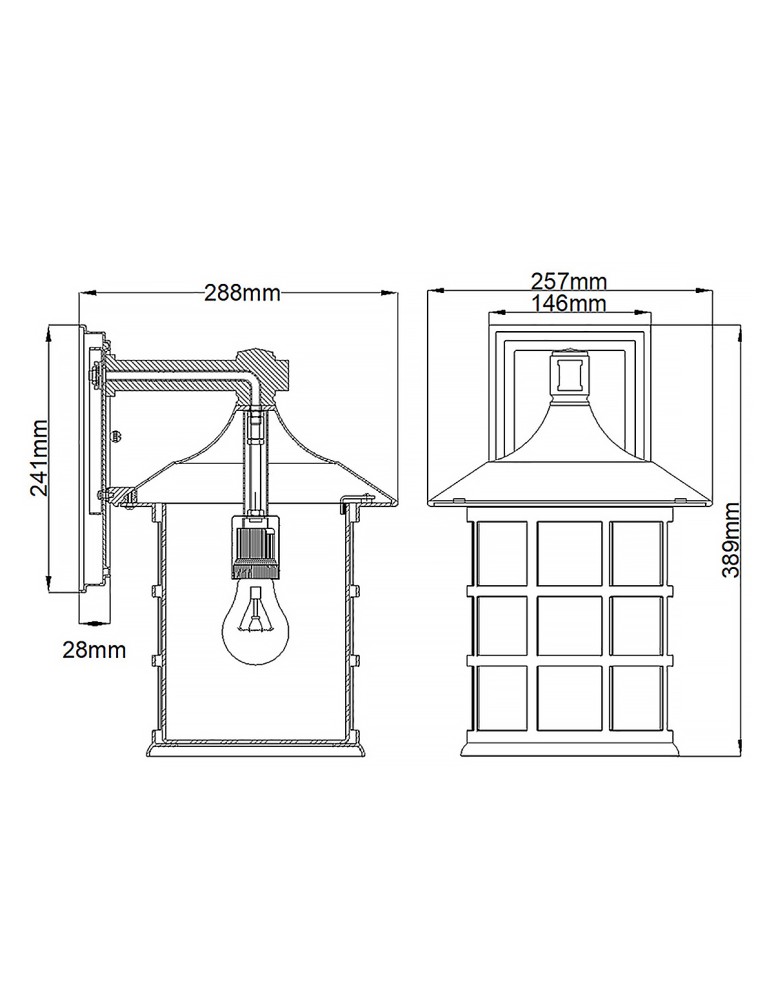 Elstead Lighting Duża latarnia naścienna Freeport - 1 źródło światła - Teksturowana biel IP44 HK-FREEPORT2-L-TWH Elstead Lighting Duża latarnia naścienna Freeport - 1 źródło światła - Teksturowana biel IP44 HK-FREEPORT2-L-TWH