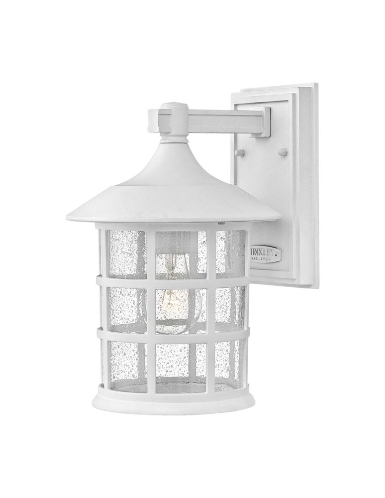 Elstead Lighting Średnia latarnia naścienna Freeport - 1 źródło światła - Teksturowana biel IP44 HK-FREEPORT2-M-TWH