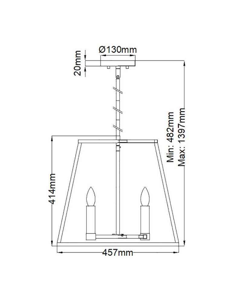 Lampy wiszące - Elstead Lighting Lampa wisząca / Żyrandol Fulton - 4 źródła światła HK-FULTON-4P - product kolory-swiatla.pl 5