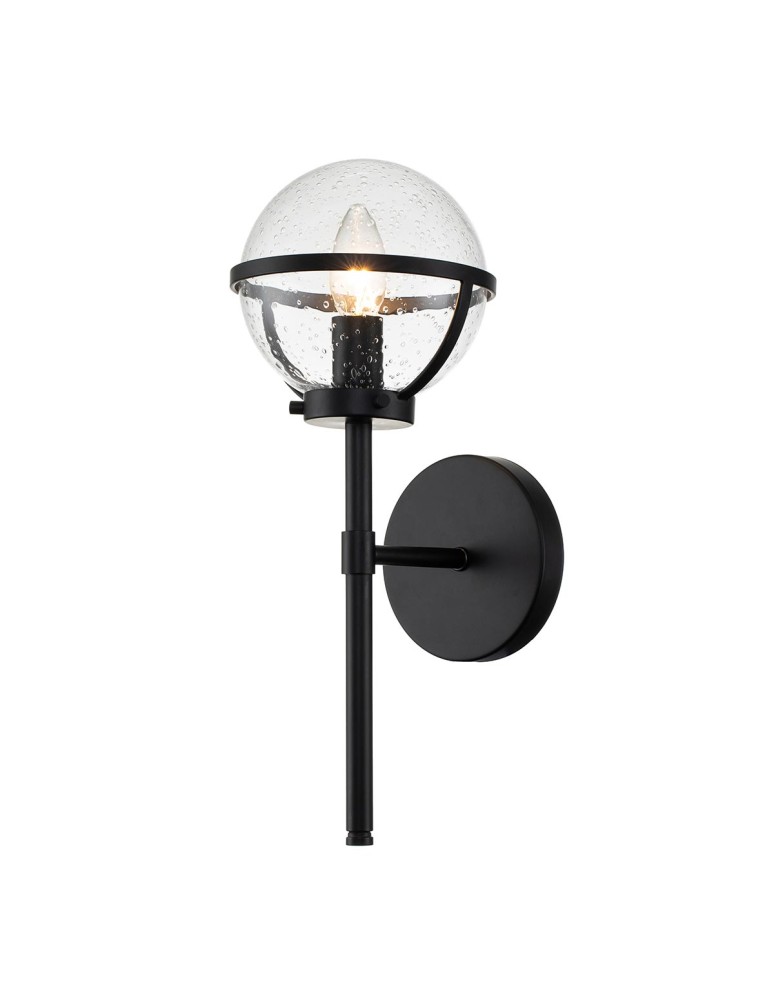 Elstead Lighting Kinkiet Hollis - 1 źródło światła - Czarny IP44 HK-HOLLIS1-C-BK-BATH Elstead Lighting Kinkiet Hollis - 1 źródło światła - Czarny IP44 HK-HOLLIS1-C-BK-BATH