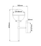 Elstead Lighting Kinkiet Hollis - 1 źródło światła - Czarny IP44 HK-HOLLIS1-C-BK-BATH Elstead Lighting Kinkiet Hollis - 1 źródło światła - Czarny IP44 HK-HOLLIS1-C-BK-BATH