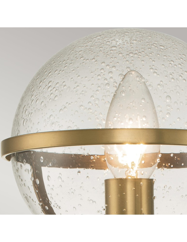 Elstead Lighting Kinkiet Hollis - 1 źródło światła - Stary mosiądz IP44 HK-HOLLIS1-C-HB-BATH