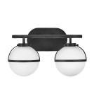 Kinkiety łazienkowe - Elstead Lighting Kinkiet Hollis - 2 źródła światła - Czarny IP44 HK-HOLLIS2-O-BK-BATH - product 1