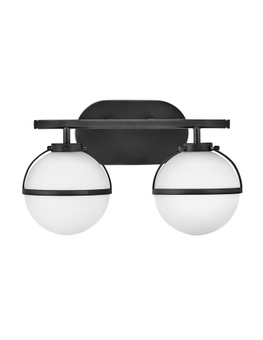 Elstead Lighting Kinkiet Hollis - 2 źródła światła - Czarny IP44 HK-HOLLIS2-O-BK-BATH