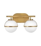 Kinkiety łazienkowe - Elstead Lighting Kinkiet Hollis - 2 źródła światła - Stary mosiądz IP44 HK-HOLLIS2-O-HB-BATH - product 1