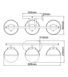 Elstead Lighting Kinkiet Hollis - 3 źródła światła - Czarny IP44 HK-HOLLIS3-O-BK-BATH Elstead Lighting Kinkiet Hollis - 3 źródła światła - Czarny IP44 HK-HOLLIS3-O-BK-BATH
