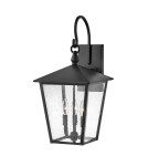 Kinkiety zewnętrzne - Elstead Lighting Duża latarnia naścienna Huntersfield - 3 źródła światła IP44 HK-HUNTERSFIELD2-L-BK - product 1