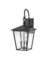 Elstead Lighting Duża latarnia naścienna Huntersfield - 3 źródła światła IP44 HK-HUNTERSFIELD2-L-BK
