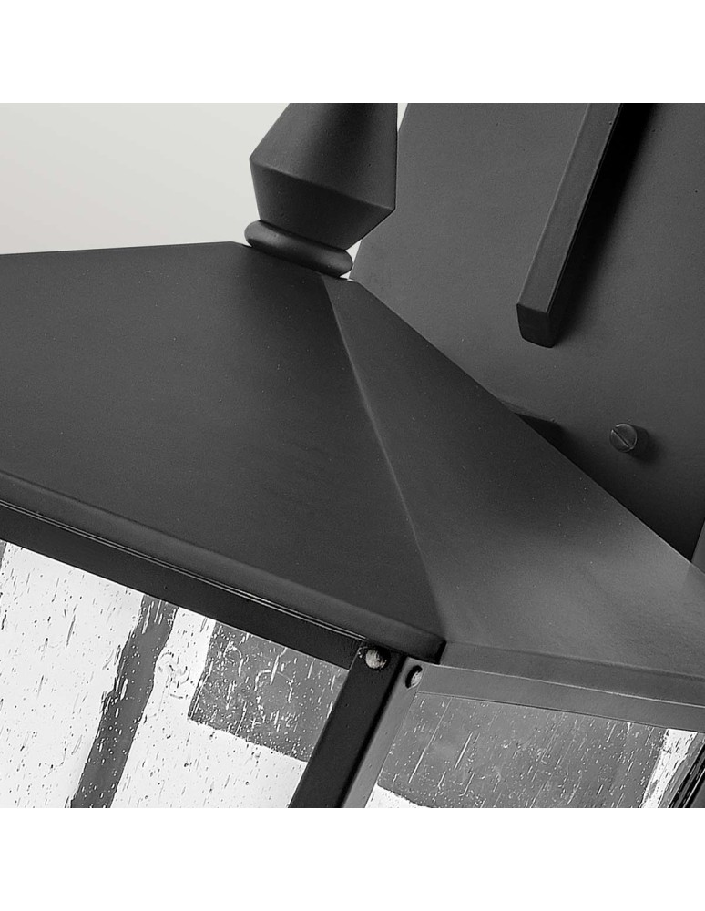 Kinkiety zewnętrzne - Elstead Lighting Duża latarnia naścienna Huntersfield - 3 źródła światła IP44 HK-HUNTERSFIELD2-L-BK - product kolory-swiatla.pl 3