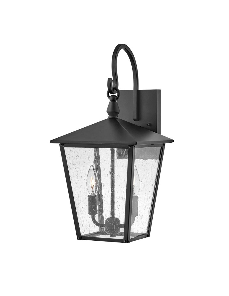 Elstead Lighting Średnia latarnia naścienna Huntersfield - 2 źródła światła IP44 HK-HUNTERSFIELD2-M-BK
