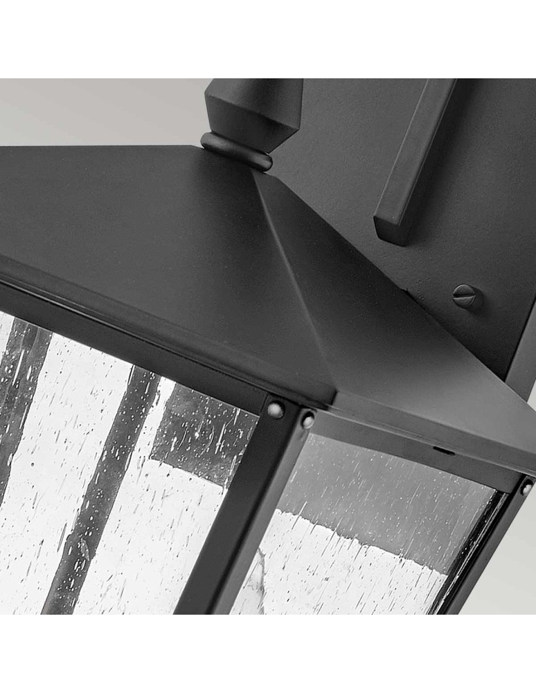 Elstead Lighting Średnia latarnia naścienna Huntersfield - 2 źródła światła IP44 HK-HUNTERSFIELD2-M-BK