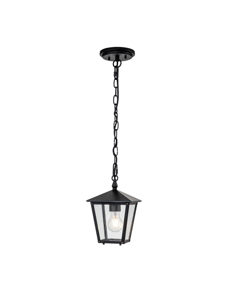Elstead Lighting Mała latarnia wisząca Huntersfield - 1 źródło światła IP44 HK-HUNTERSFIELD8-S-BK Elstead Lighting Mała latarnia wisząca Huntersfield - 1 źródło światła IP44 HK-HUNTERSFIELD8-S-BK