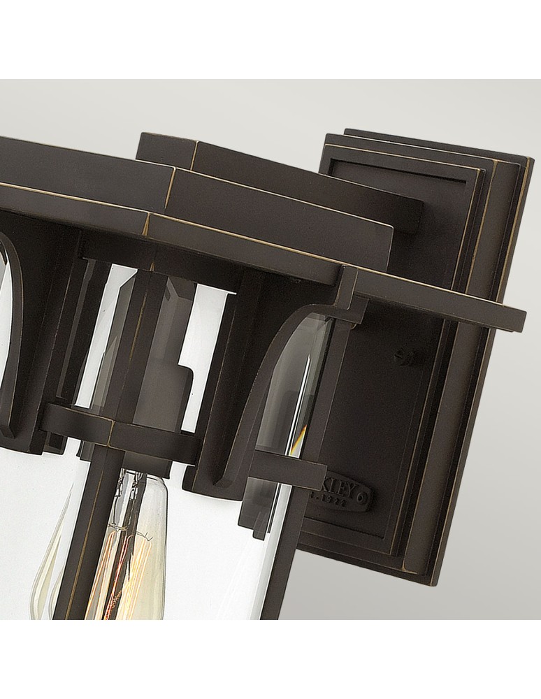 Elstead Lighting Średnia latarnia naścienna Manhattan - 1 źródło światła IP44 HK-MANHATTAN2-M