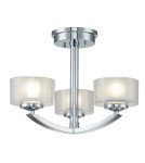 Lampy wiszące - Elstead Lighting Półplafon Meridian - 3 źródła światła - Polerowany chrom IP44 HK-MERIDIAN-SF-BATH-PC - product 1