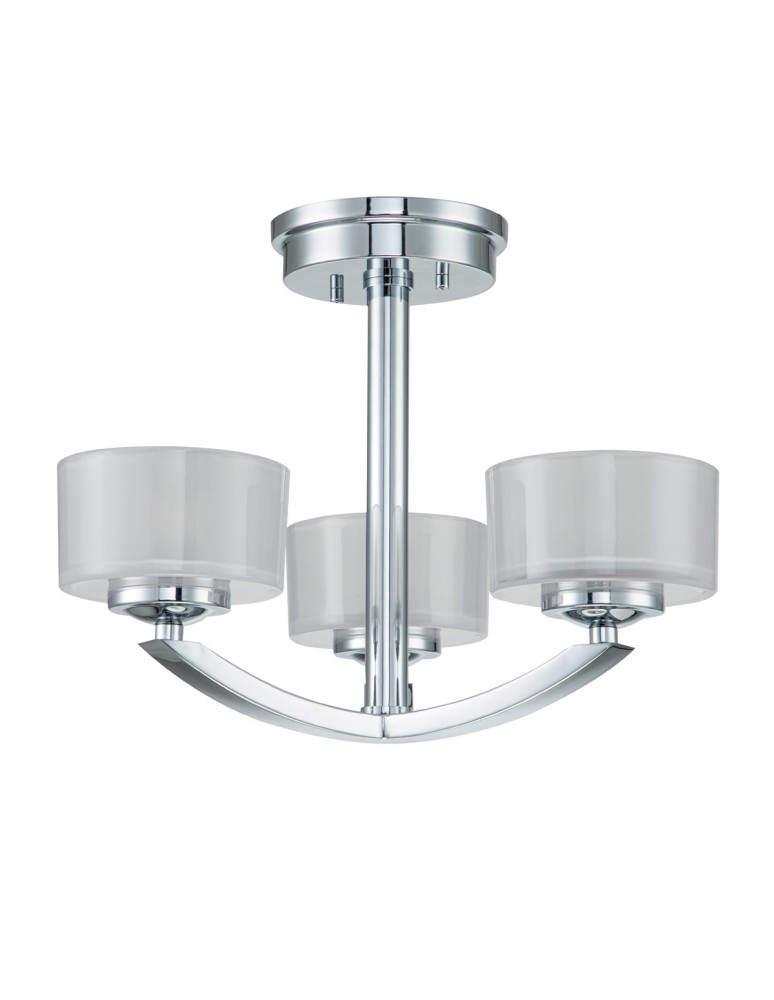 Lampy wiszące - Elstead Lighting Półplafon Meridian - 3 źródła światła - Polerowany chrom IP44 HK-MERIDIAN-SF-BATH-PC - product kolory-swiatla.pl 2
