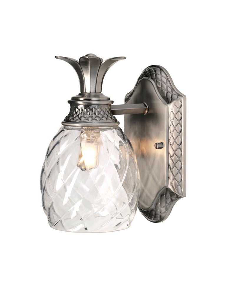 Elstead Lighting Kinkiet Plantation - 1 źródło światła - Polerowany antyczny nikiel IP44 HK-PLANT-BATH-PL