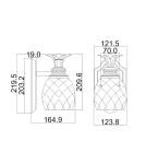 Kinkiety łazienkowe - Elstead Lighting Kinkiet Plantation - 1 źródło światła - Perłowy brąz IP44 HK-PLANT-BATH-PZ - product 5