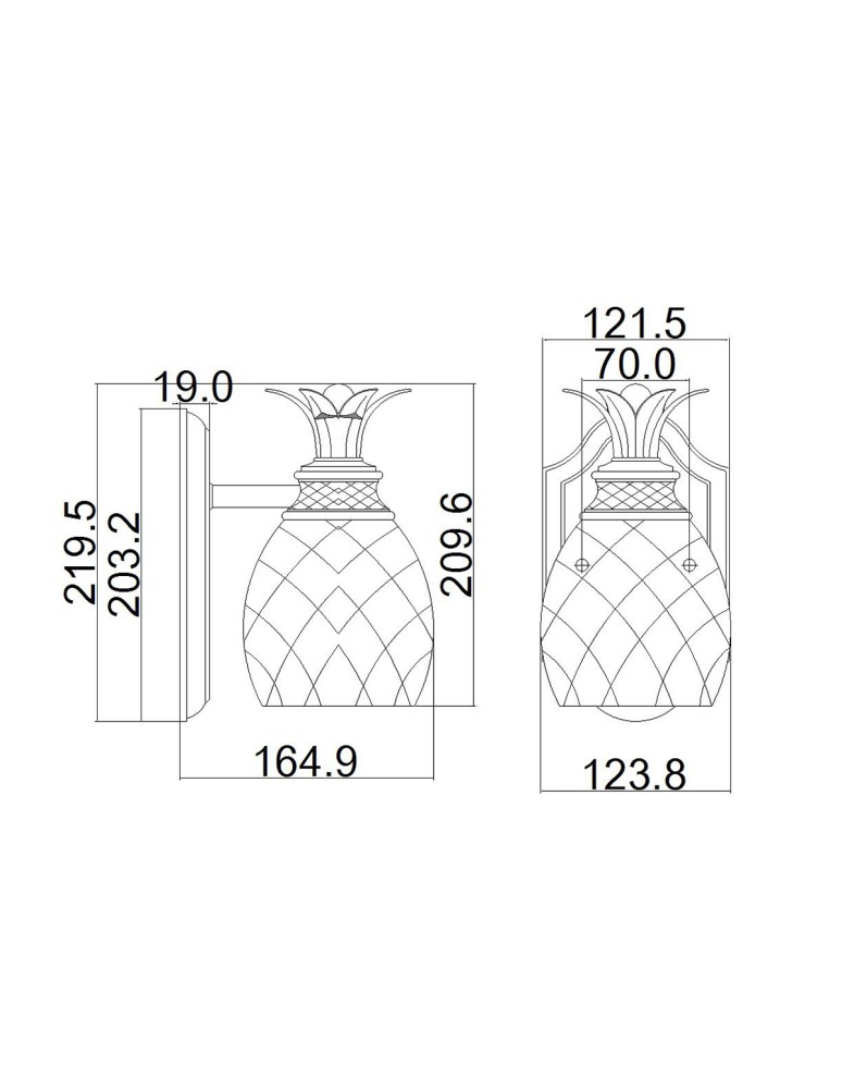 Elstead Lighting Kinkiet Plantation - 1 źródło światła - Perłowy brąz IP44 HK-PLANT-BATH-PZ