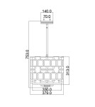 Lampy wiszące - Elstead Lighting Lampa wisząca Sabina - 3 źródła światła HK-SABINA-3P - product 6