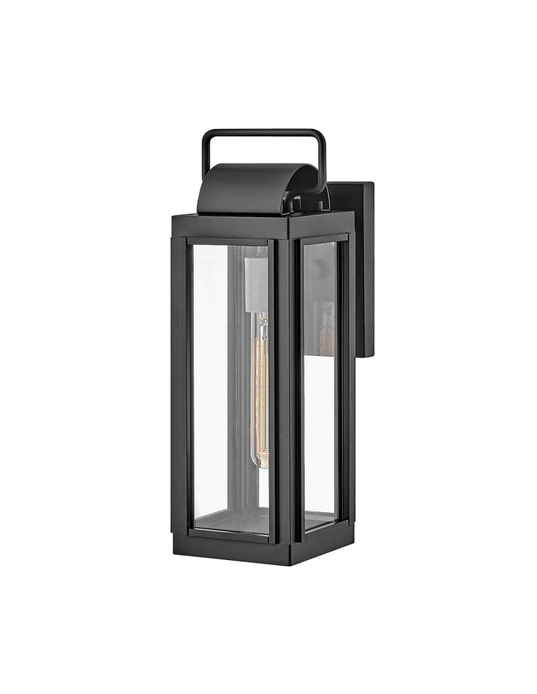 Elstead Lighting Mała latarnia naścienna Sag Harbor - 1 źródło światła - Czarna IP44 HK-SAG-HARBOR-S-BK