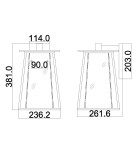Kinkiety zewnętrzne - Elstead Lighting Duża latarnia naścienna Walker - 2 źródła światła IP44 HK-WALKER2-L - product 4