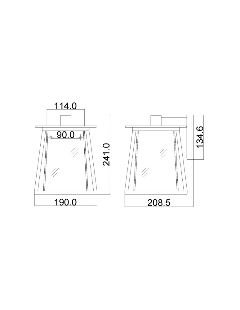 Elstead Lighting Mała latarnia naścienna Walker - 1 źródło światła IP44 HK-WALKER2-S
