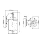 Kinkiety zewnętrzne - Elstead Lighting Mała latarnia naścienna Willoughby - 1 źródło światła IP44 HK-WILLOUGHBY-S-OZ - product 5