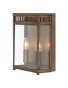 Elstead Lighting Średnia latarnia naścienna Holborn - 2 źródła światła - Ciemnobrązowa IP44 HL7-M-DB