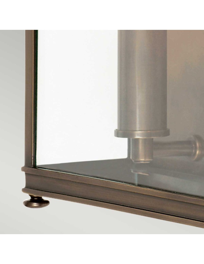 Kinkiety zewnętrzne - Elstead Lighting Średnia latarnia naścienna Holborn - 2 źródła światła - Ciemnobrązowa IP44 HL7-M-DB - product kolory-swiatla.pl 4