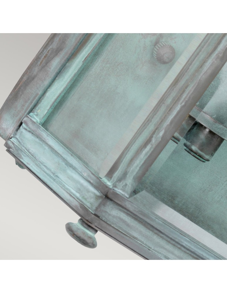 Elstead Lighting Średnia latarnia naścienna Holborn - 2 źródła światła - Grynszpan IP44 HL7-M-VDG