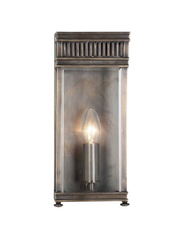 Elstead Lighting Mała latarnia naścienna Holborn - 1 źródło światła - Ciemnobrązowa IP44 HL7-S-DB