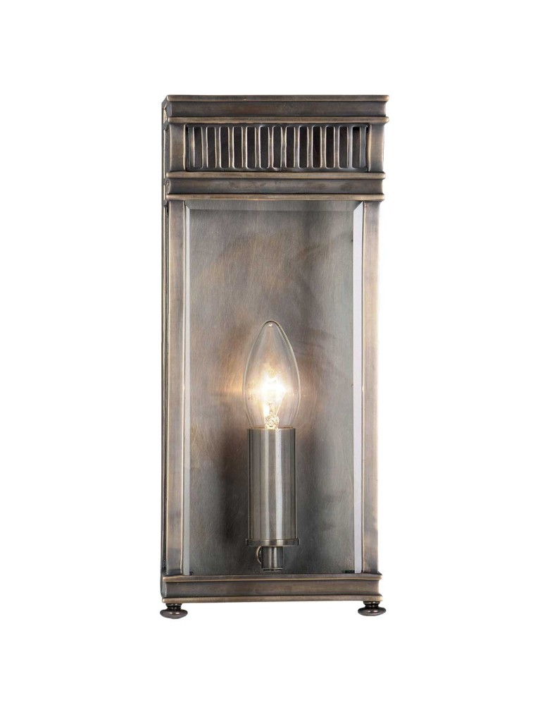 Elstead Lighting Mała latarnia naścienna Holborn - 1 źródło światła - Ciemnobrązowa IP44 HL7-S-DB