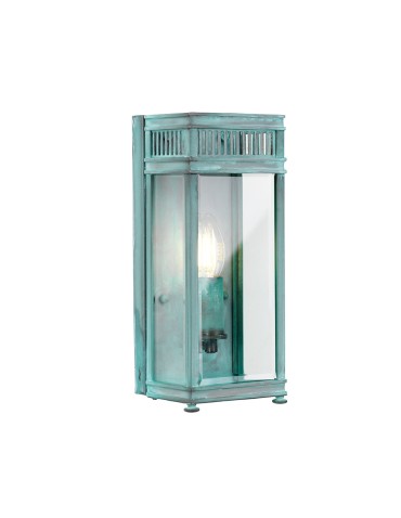 Elstead Lighting Mała latarnia naścienna Holborn - 1 źródło światła - Grynszpan IP44 HL7-S-VDG