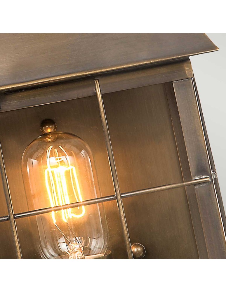 Kinkiety zewnętrzne - Elstead Lighting Latarnia naścienna Hyde Park - 1 źródło światła IP44 HYDE-PARK-BR - product kolory-swiatla.pl 3
