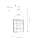 Kinkiety zewnętrzne - Elstead Lighting Latarnia naścienna Hyde Park - 1 źródło światła IP44 HYDE-PARK-BR - product 5