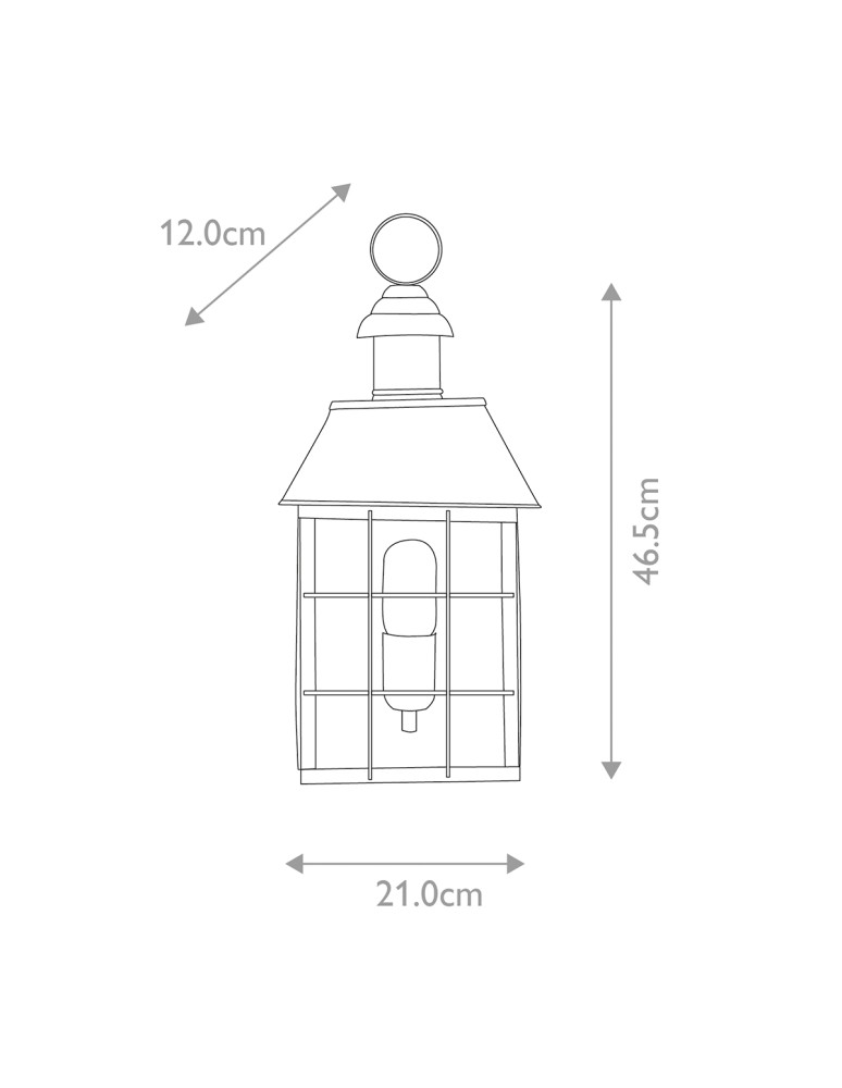 Kinkiety zewnętrzne - Elstead Lighting Latarnia naścienna Hyde Park - 1 źródło światła IP44 HYDE-PARK-BR - product kolory-swiatla.pl 5