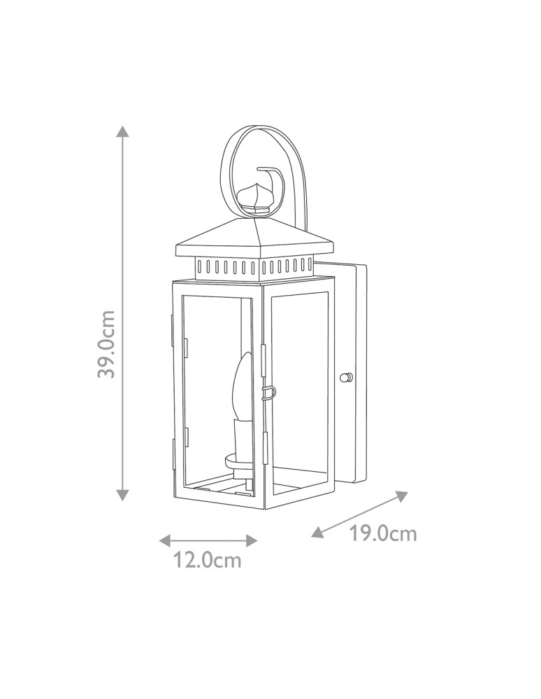 Kinkiety zewnętrzne - Elstead Lighting Latarnia naścienna Hythe - 1 źródło światła IP44 HYTHE - product kolory-swiatla.pl 5