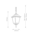 Elstead Lighting Latarnia wisząca Kerry - 1 źródło światła IP44 KERRY-CHAIN Elstead Lighting Latarnia wisząca Kerry - 1 źródło światła IP44 KERRY-CHAIN