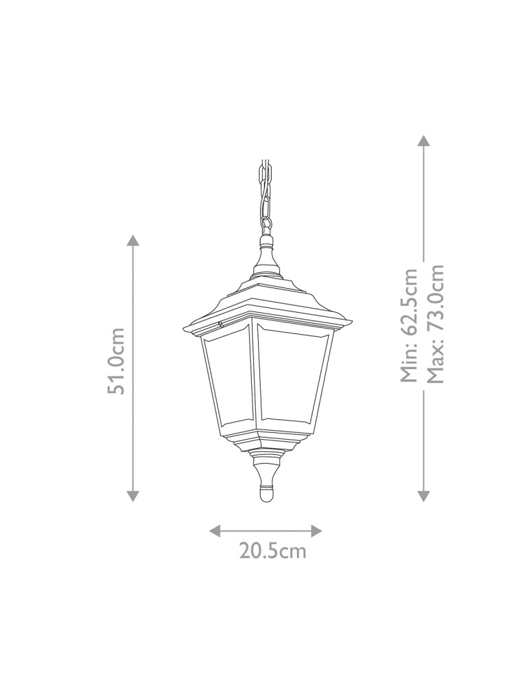 Elstead Lighting Latarnia wisząca Kerry - 1 źródło światła IP44 KERRY-CHAIN Elstead Lighting Latarnia wisząca Kerry - 1 źródło światła IP44 KERRY-CHAIN