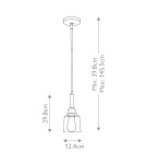 Lampy wiszące - Elstead Lighting Lampa wisząca Aivian - 1 źródło światła KL-AIVIAN-P-WBR - product 6