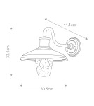 Elstead Lighting Średnia latarnia naścienna Allenbury - 1 źródło światła IP44 KL-ALLENBURY2-M-BKT Elstead Lighting Średnia latarnia naścienna Allenbury - 1 źródło światła IP44 KL-ALLENBURY2-M-BKT