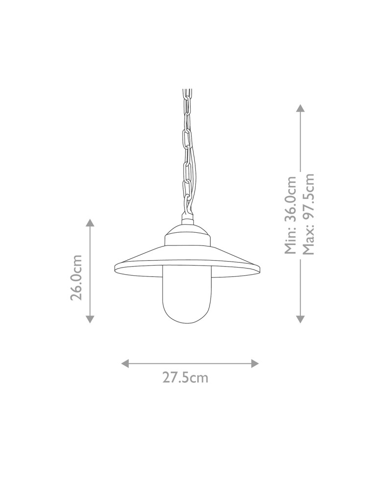 Elstead Lighting Latarnia wisząca Klampenborg - 1 źródło światła - Srebrna IP44 KLAMPENBORG8