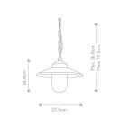Lampy zewnętrzne wiszące - Elstead Lighting Latarnia wisząca Klampenborg - 1 źródło światła - Czarna IP44 KLAMPENBORG8-BK - product 5