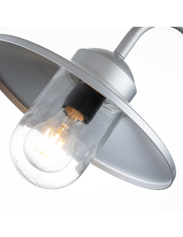Elstead Lighting Latarnia naścienna z czujnikiem PIR Klampenborg - 1 źródło światła - Srebrna IP44 KLAMPENBORG-PIR-SIL Elstead Lighting Latarnia naścienna z czujnikiem PIR Klampenborg - 1 źródło światła - Srebrna IP44 KLAMPENBORG-PIR-SIL