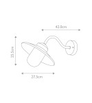 Elstead Lighting Latarnia naścienna z czujnikiem PIR Klampenborg - 1 źródło światła - Srebrna IP44 KLAMPENBORG-PIR-SIL Elstead Lighting Latarnia naścienna z czujnikiem PIR Klampenborg - 1 źródło światła - Srebrna IP44 KLAMPENBORG-PIR-SIL